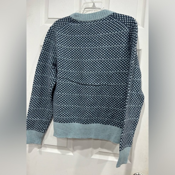 Patagonia Women's L Large Recycled Wool-Blend Crewneck Sweater Blue NWT Cozy - Picture 3 of 9